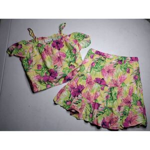 Children's place girls yellow tropical outfit size‎ 10/12